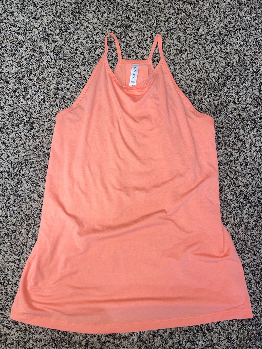 Athleta Drape Relaxed Fit Women's Coral Halter Tank Top S GUC